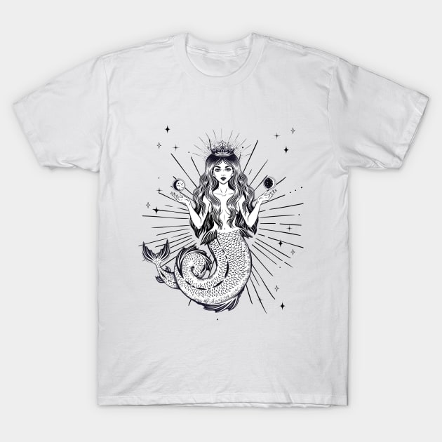 Mermaid Goddess T-Shirt by Desert Wind Threads